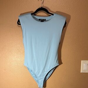 Sky Blue Sleeveless Bodysuit
